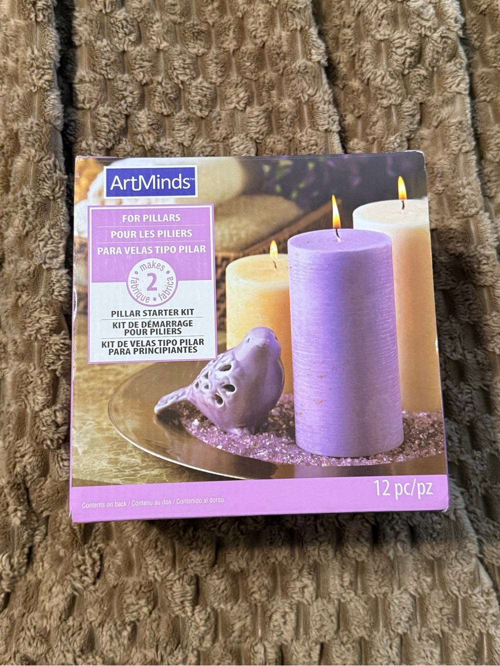 Purple Pillar Candle Starter Kit - 12 pc